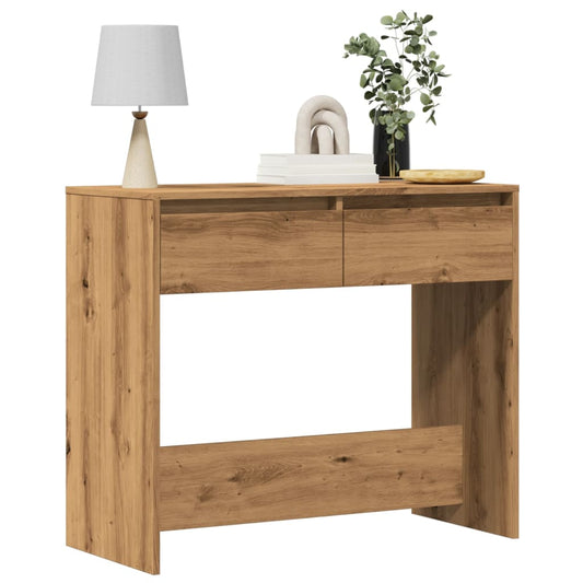 vidaXL Mesa consola madera de ingeniería roble artesanal 89x41x76,5 cm