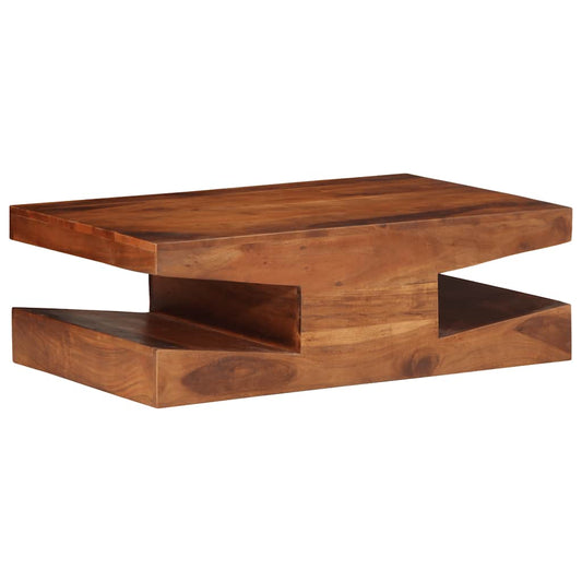 vidaXL Mesa de centro de madera maciza 90x60x30 cm acacia