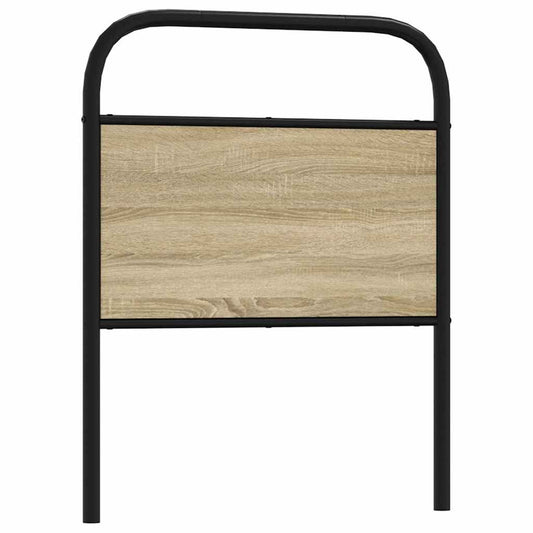 vidaXL Cabecero de acero y madera de ingeniería roble Sonoma 80 cm