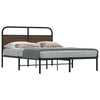 vidaXL Estructura de cama sin colchón 135x190 cm madera marrón roble