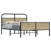 vidaXL Estructura de cama sin colchón 135x190 cm madera roble Sonoma