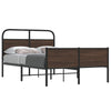 vidaXL Estructura de cama sin colchón 135x190 cm madera marrón roble