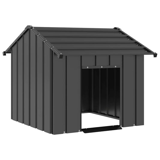 vidaXL Caseta para perros con techo acero galvanizado 85x107x81 cm