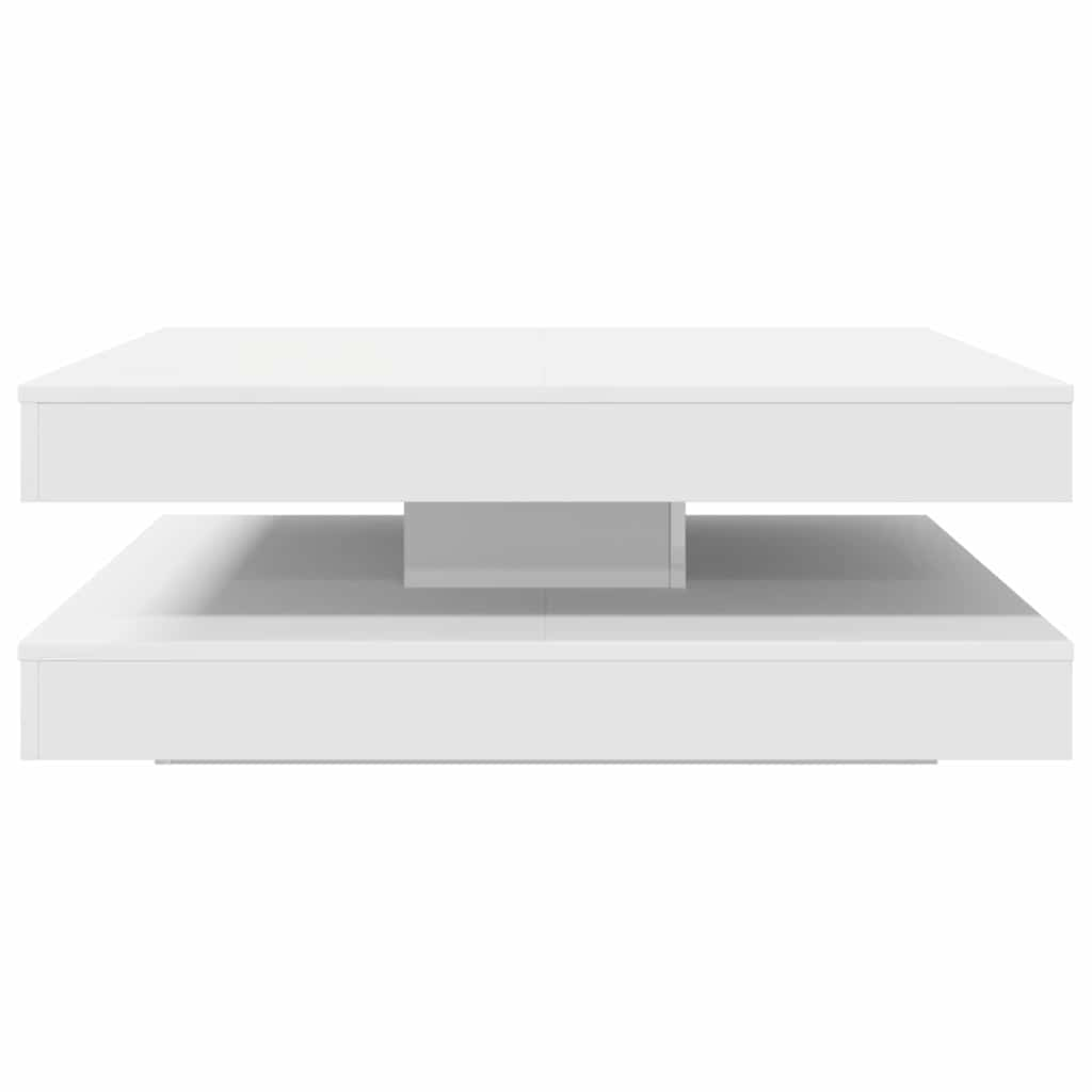 vidaXL Mesa de centro giratoria 360 grados blanco 90x90x34,5 cm