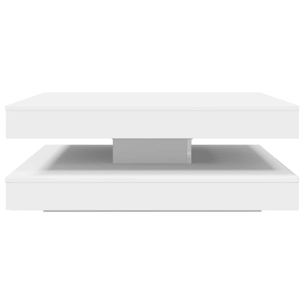 vidaXL Mesa de centro giratoria 360 grados blanco 90x90x34,5 cm