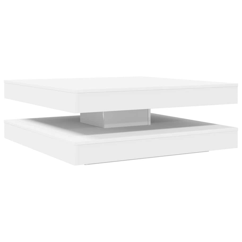 vidaXL Mesa de centro giratoria 360 grados blanco 90x90x34,5 cm