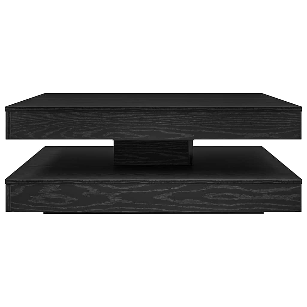 vidaXL Mesa de centro giratoria 360 grados roble negro 90x90x34,5 cm