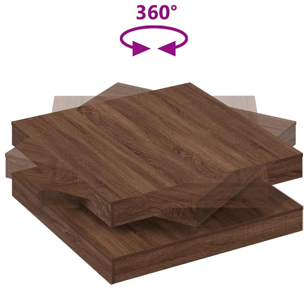 vidaXL Mesa de centro giratoria 360 grados roble marrón 90x90x34,5 cm