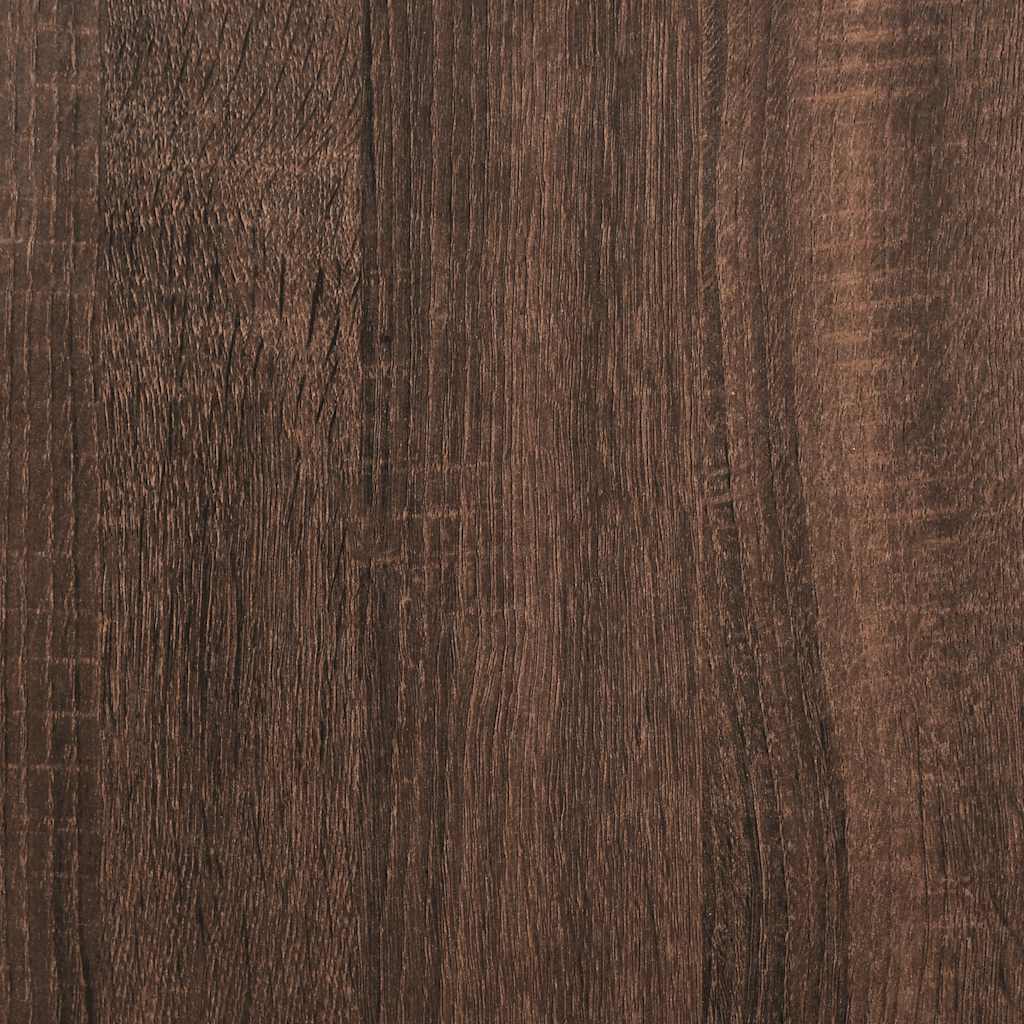 vidaXL Mesas apilables 3 pzas madera contrachapada color roble marrón