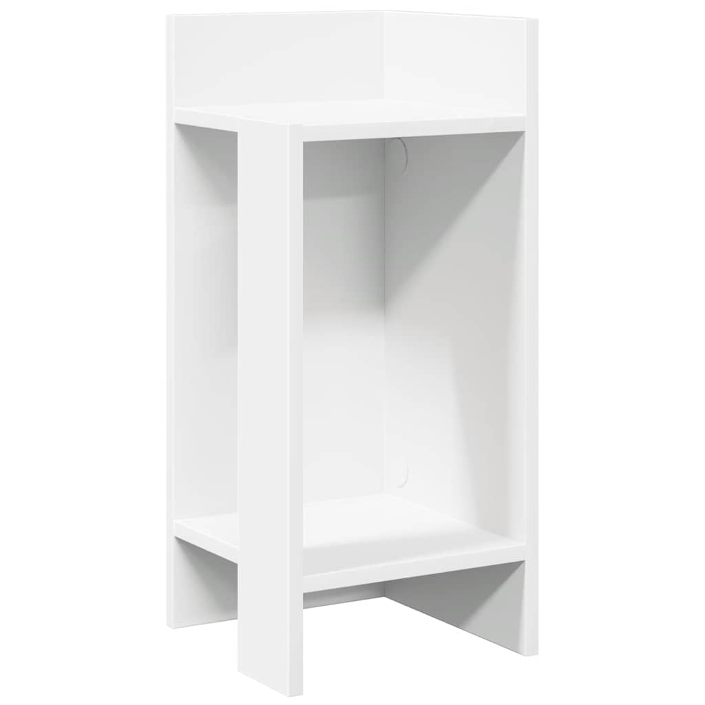 vidaXL Mesa auxiliar con estante blanco 25,5x27x60 cm