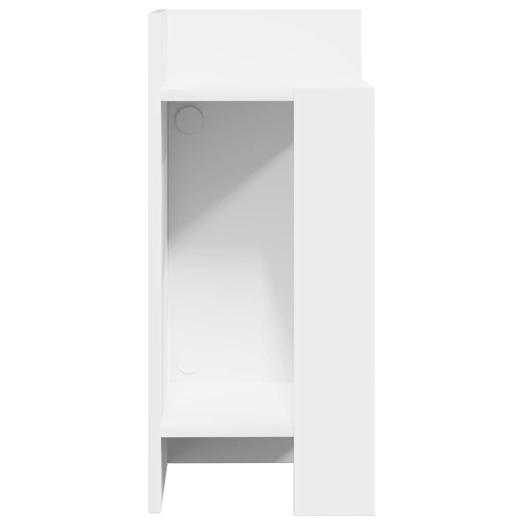 vidaXL Mesa auxiliar con estante blanco 25,5x27x60 cm