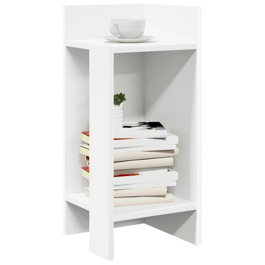 vidaXL Mesa auxiliar con estante blanco 25,5x27x60 cm