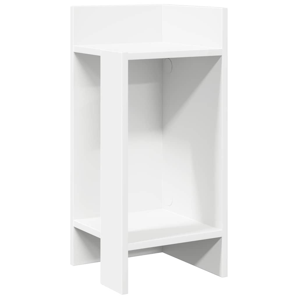 vidaXL Mesas auxiliares 2 uds con estante blanco 25,5x27x60 cm