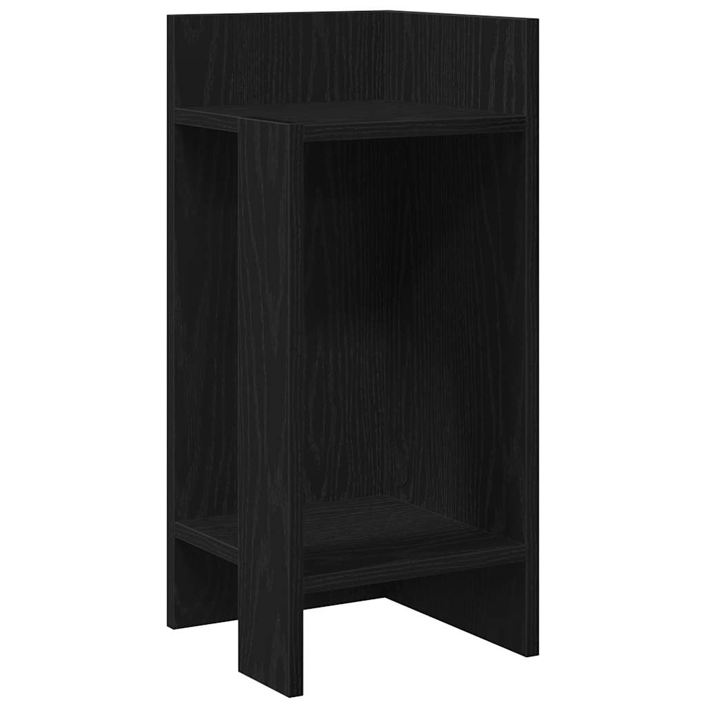 vidaXL Mesa auxiliar con estante negra 25,5x27x60 cm