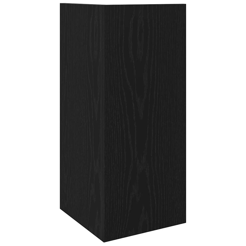 vidaXL Mesas auxiliares 2 uds con estante negro 25,5x27x60 cm