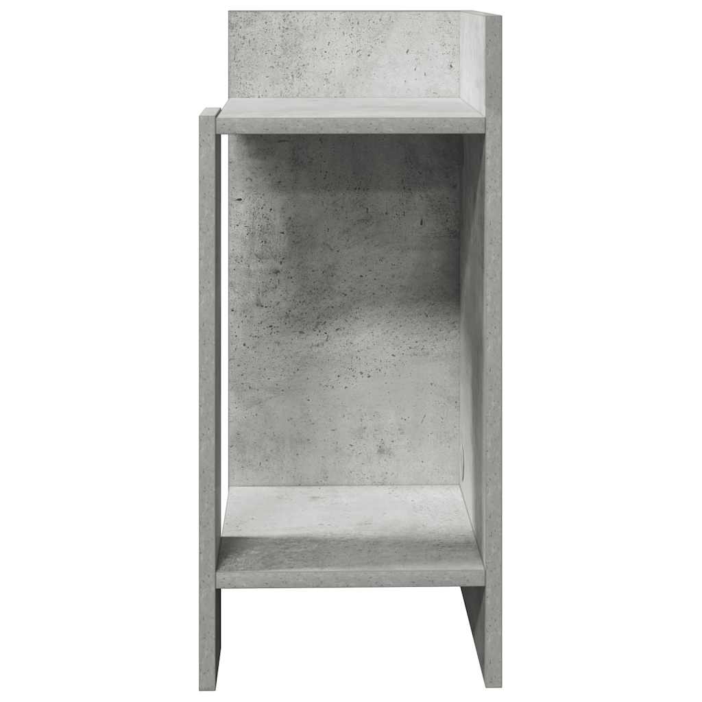 vidaXL Mesas auxiliares 2 uds con estante gris hormigón 25,5x27x60 cm