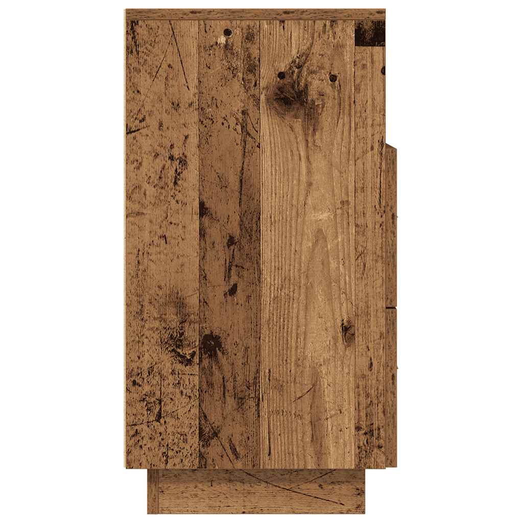 vidaXL Mesillas de noche 2 uds con 2 cajones madera vieja 36x36x68 cm