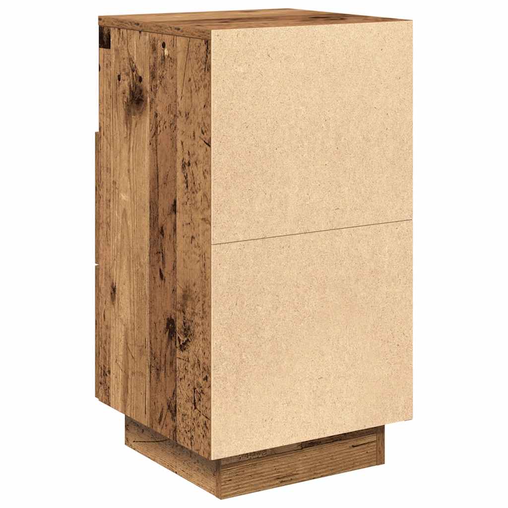 vidaXL Mesillas de noche 2 uds con 2 cajones madera vieja 36x36x68 cm