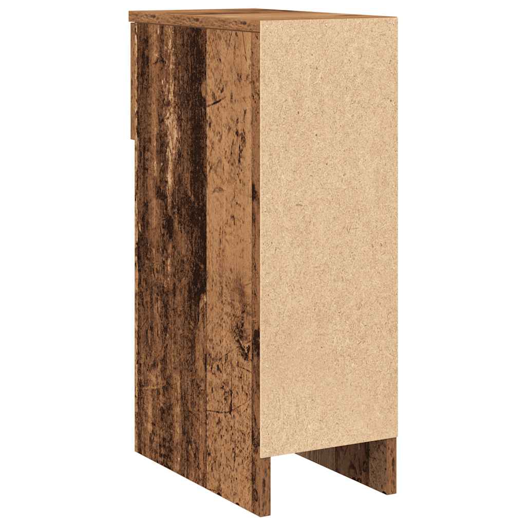 vidaXL Mesillas de noche con cajón 2 uds madera vieja 20x36x60 cm