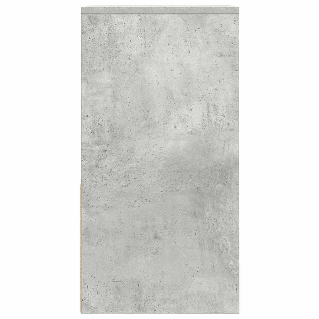 vidaXL Mesillas de noche con cajón 2 uds gris hormigón 35x34x66,5 cm