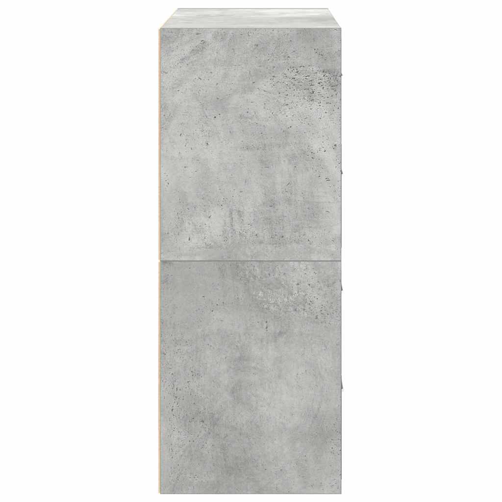 vidaXL Armarios con 2 cajones 2 uds gris hormigón 60x31x40 cm