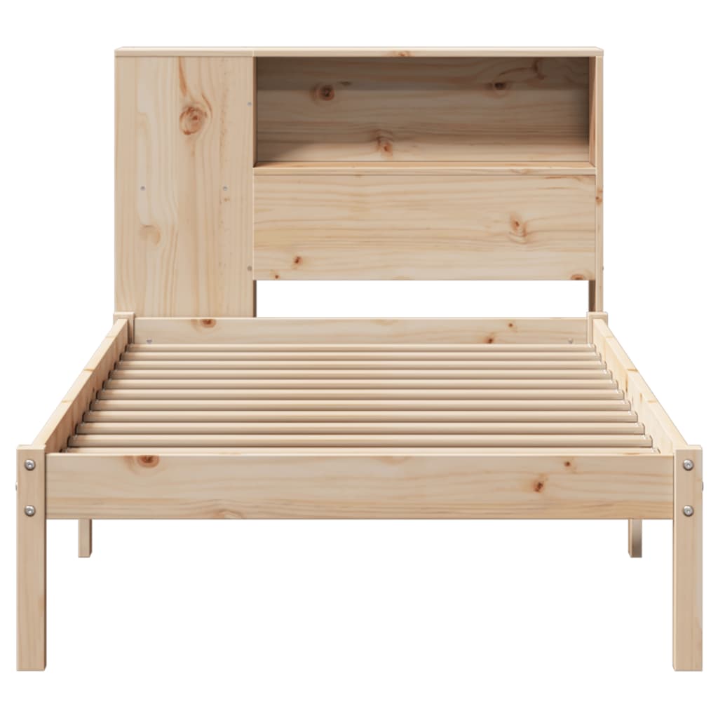 vidaXL Cama con estantería sin colchón madera maciza de pino 100x200cm