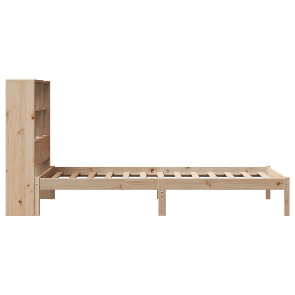 vidaXL Cama con estantería sin colchón madera maciza de pino 100x200cm