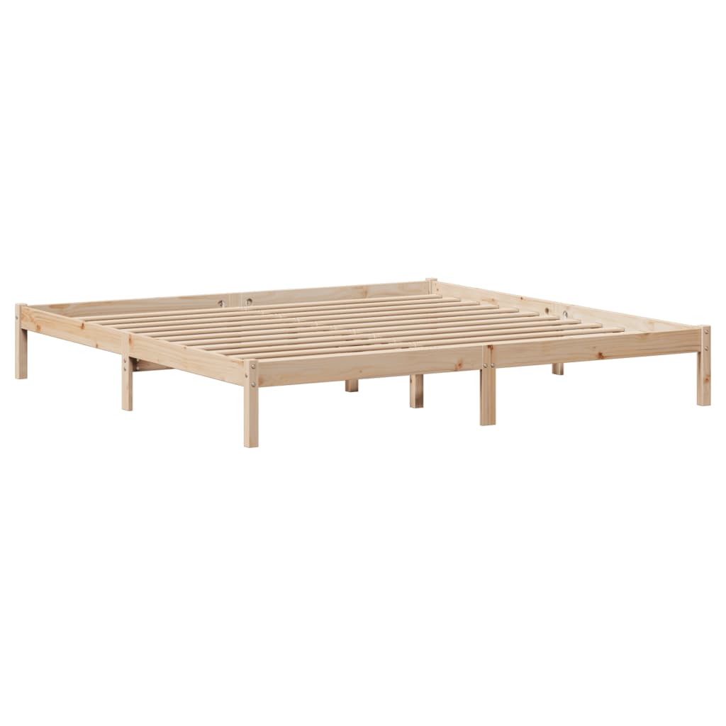 vidaXL Cama con estantería sin colchón madera maciza de pino 180x200cm