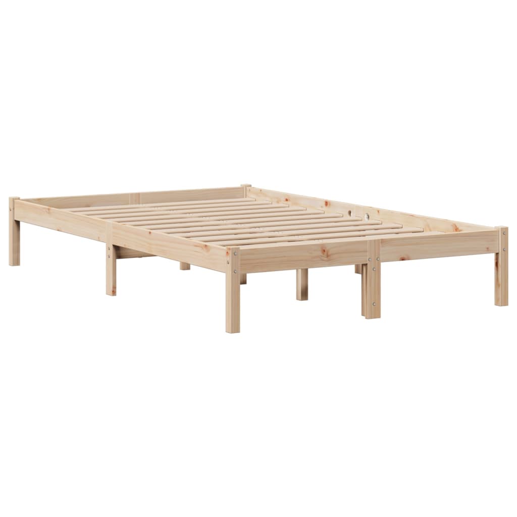 vidaXL Cama con estantería sin colchón madera maciza de pino 120x190cm