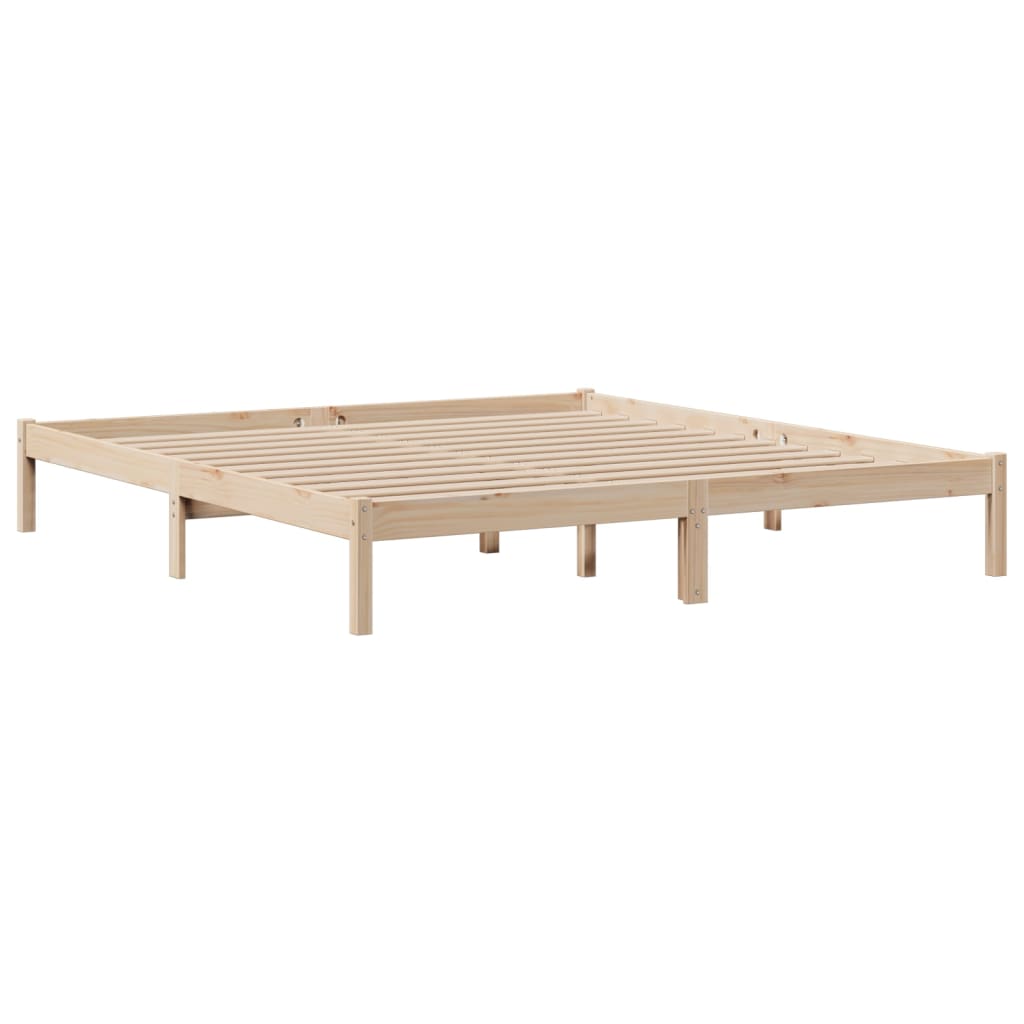 vidaXL Cama con estantería sin colchón madera maciza de pino 180x200cm