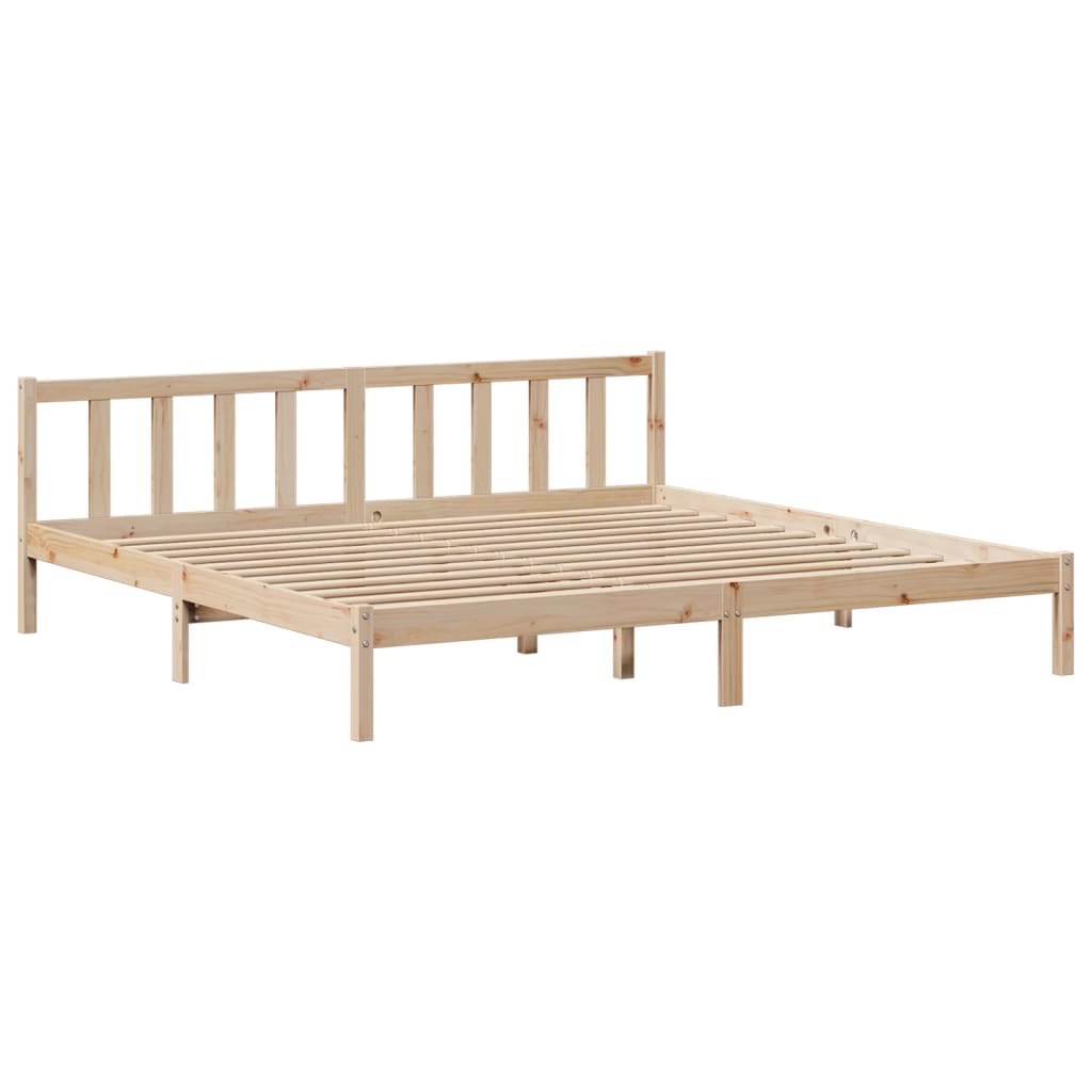 vidaXL Cama con estantería sin colchón madera maciza de pino 180x200cm