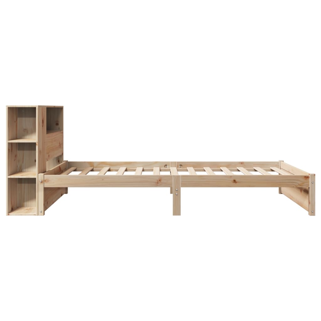 vidaXL Cama con estantería sin colchón madera maciza de pino 100x200cm