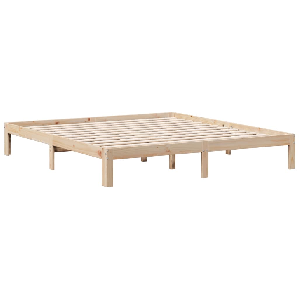 vidaXL Cama con estantería sin colchón madera maciza de pino 180x200cm