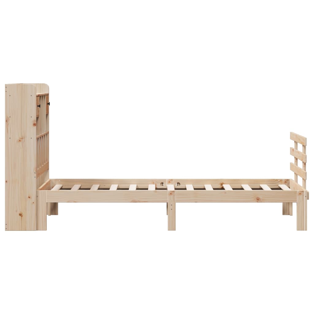 vidaXL Cama con estantería sin colchón madera maciza de pino 100x200cm