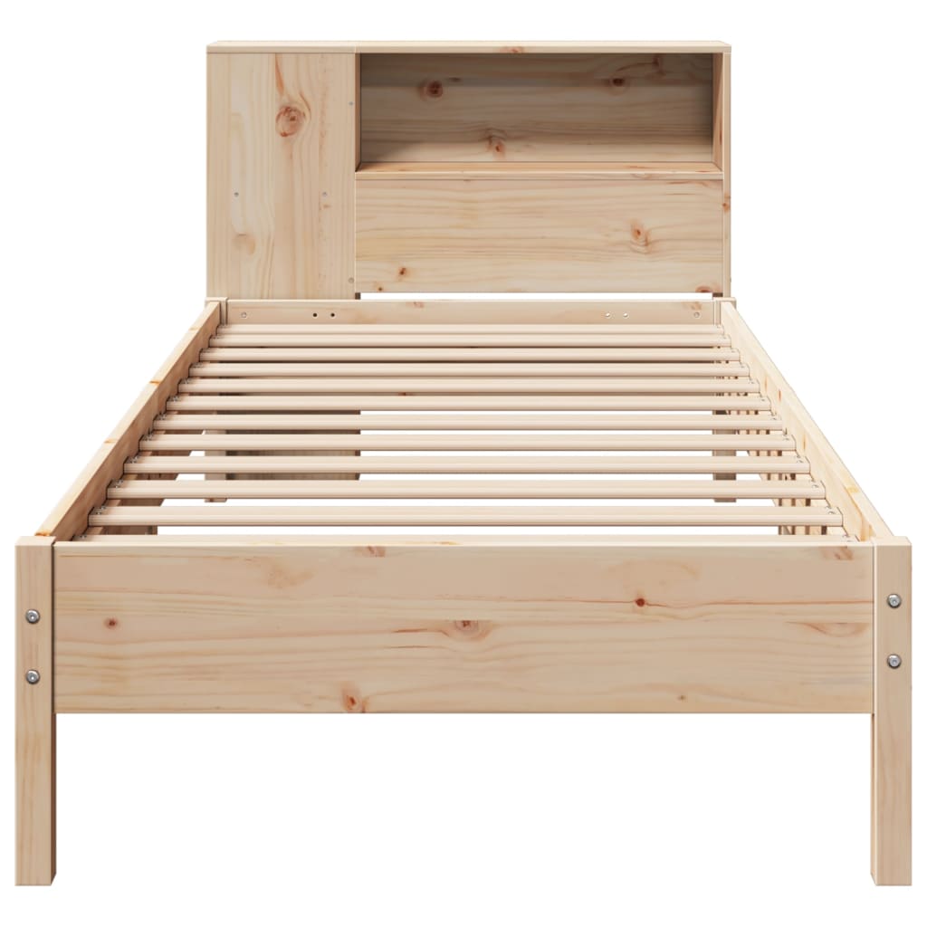 vidaXL Cama con estantería sin colchón madera maciza de pino 100x200cm