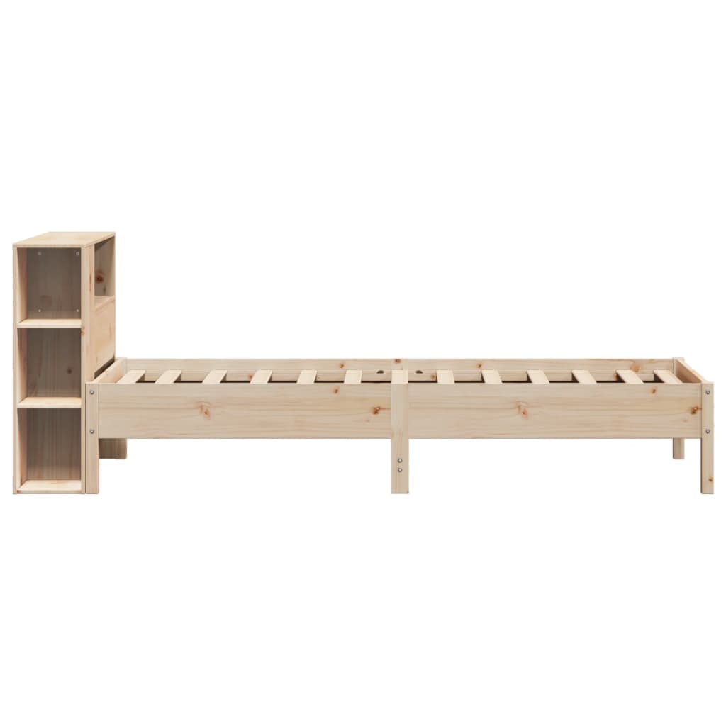 vidaXL Cama con estantería sin colchón madera maciza de pino 100x200cm