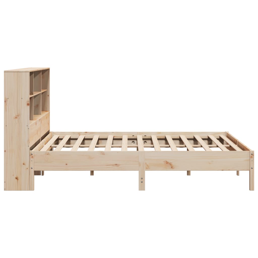 vidaXL Cama con estantería sin colchón madera maciza de pino 180x200cm