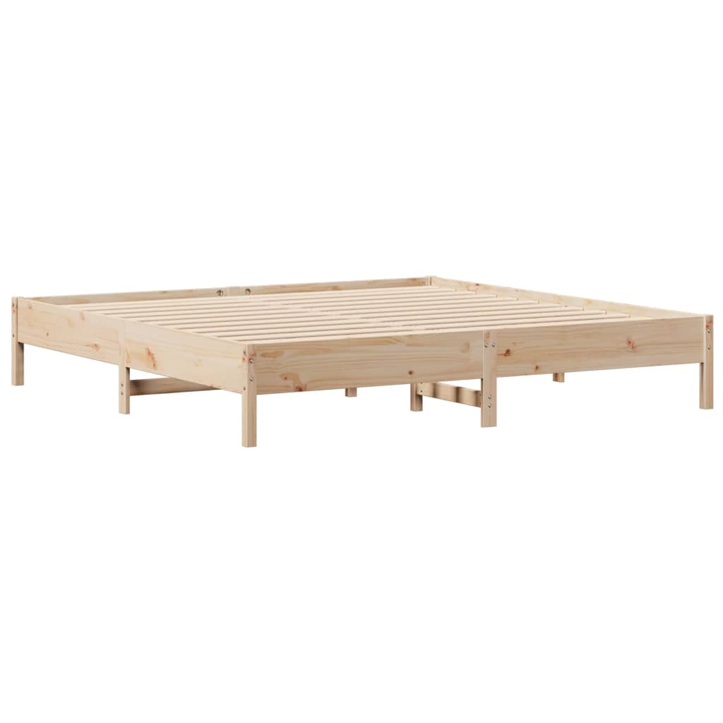 vidaXL Cama con estantería sin colchón madera maciza de pino 180x200cm