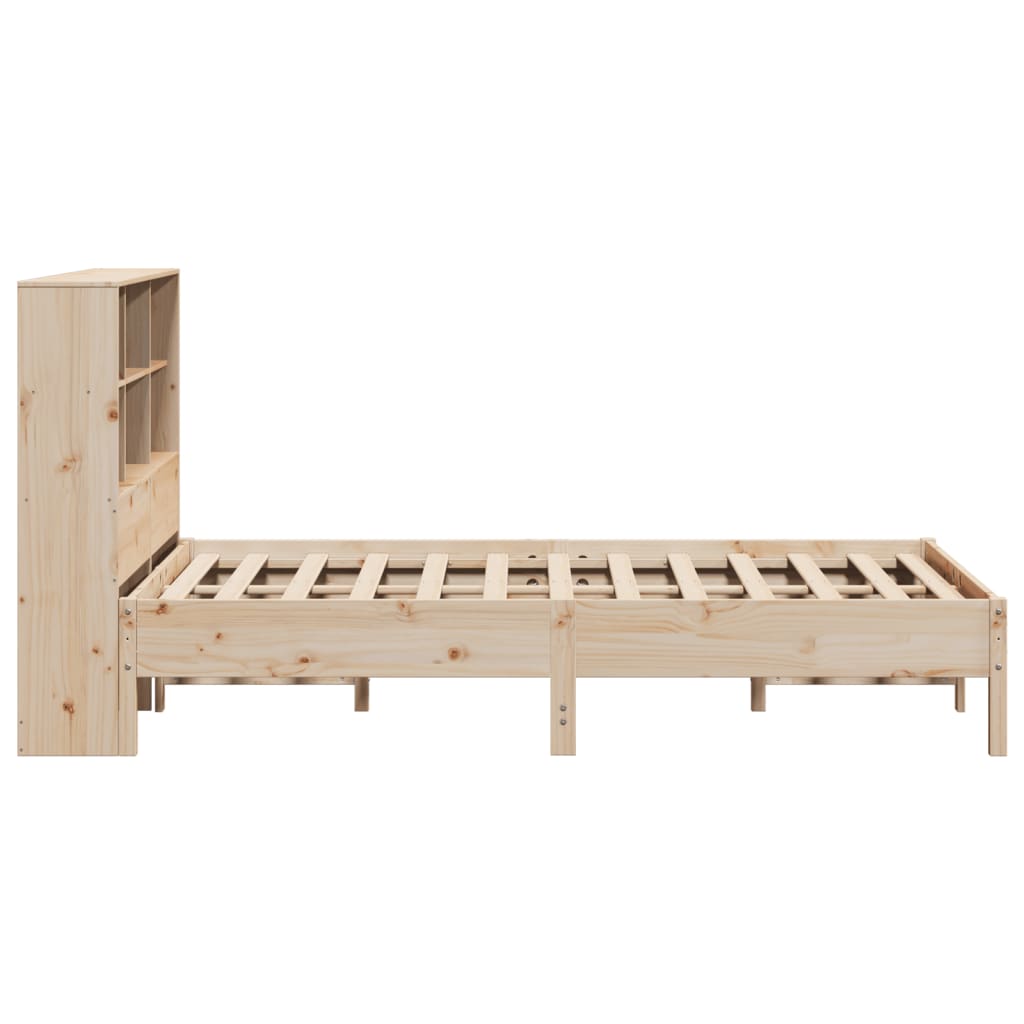 vidaXL Cama con estantería sin colchón madera maciza de pino 120x200cm