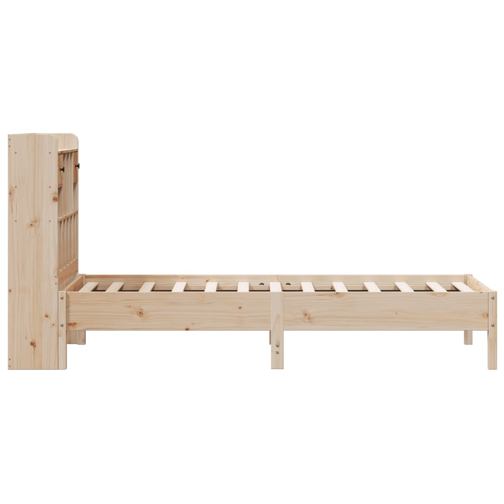 vidaXL Cama con estantería sin colchón madera maciza de pino 100x200cm