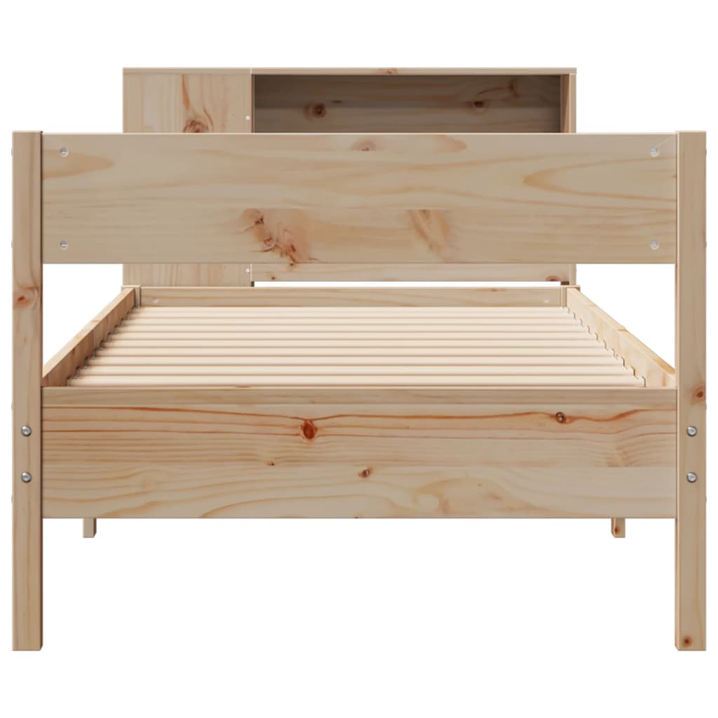 vidaXL Cama con estantería sin colchón madera maciza de pino 100x200cm