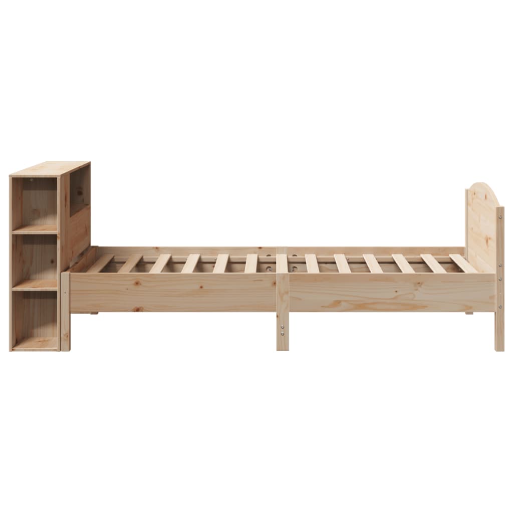 vidaXL Cama con estantería sin colchón madera maciza de pino 100x200cm