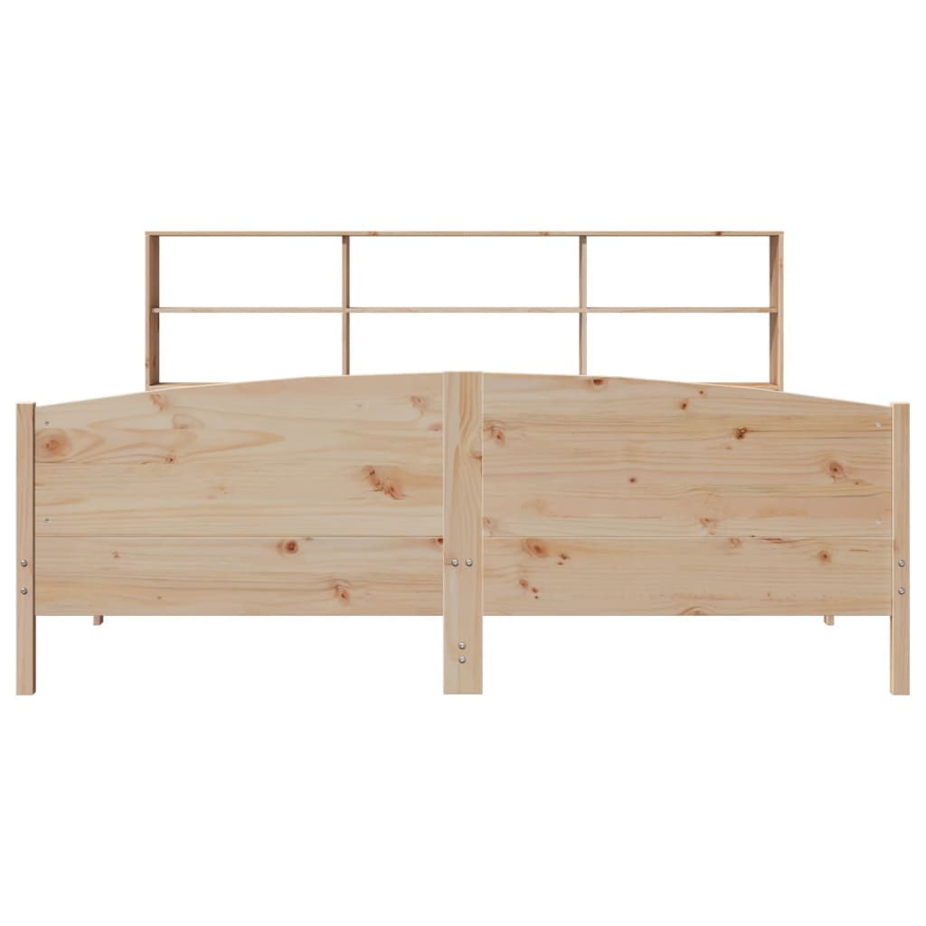 vidaXL Cama con estantería sin colchón madera maciza de pino 180x200cm