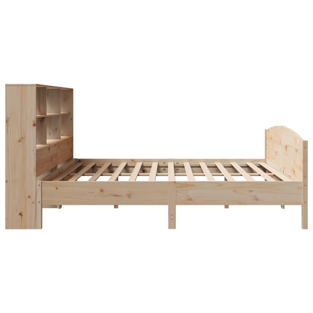 vidaXL Cama con estantería sin colchón madera maciza de pino 180x200cm