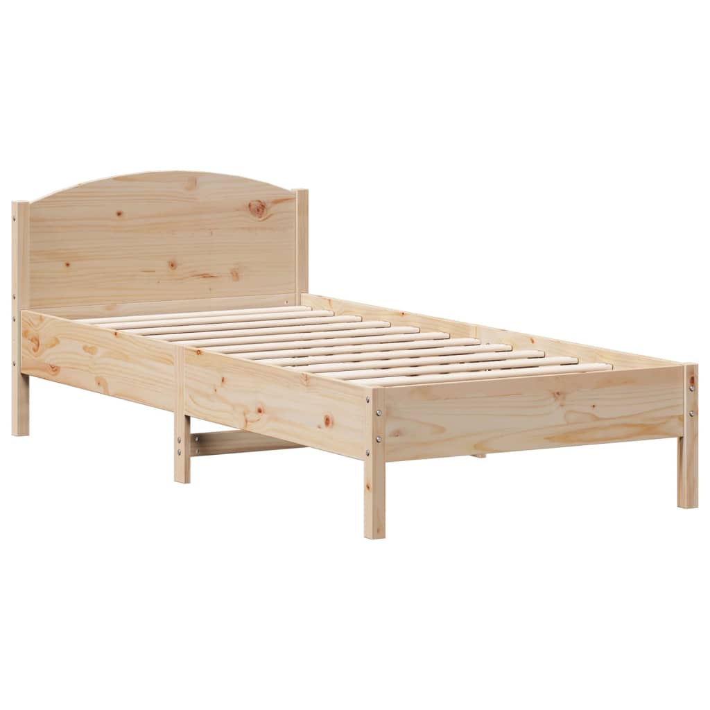 vidaXL Cama con estantería sin colchón madera maciza de pino 100x200cm