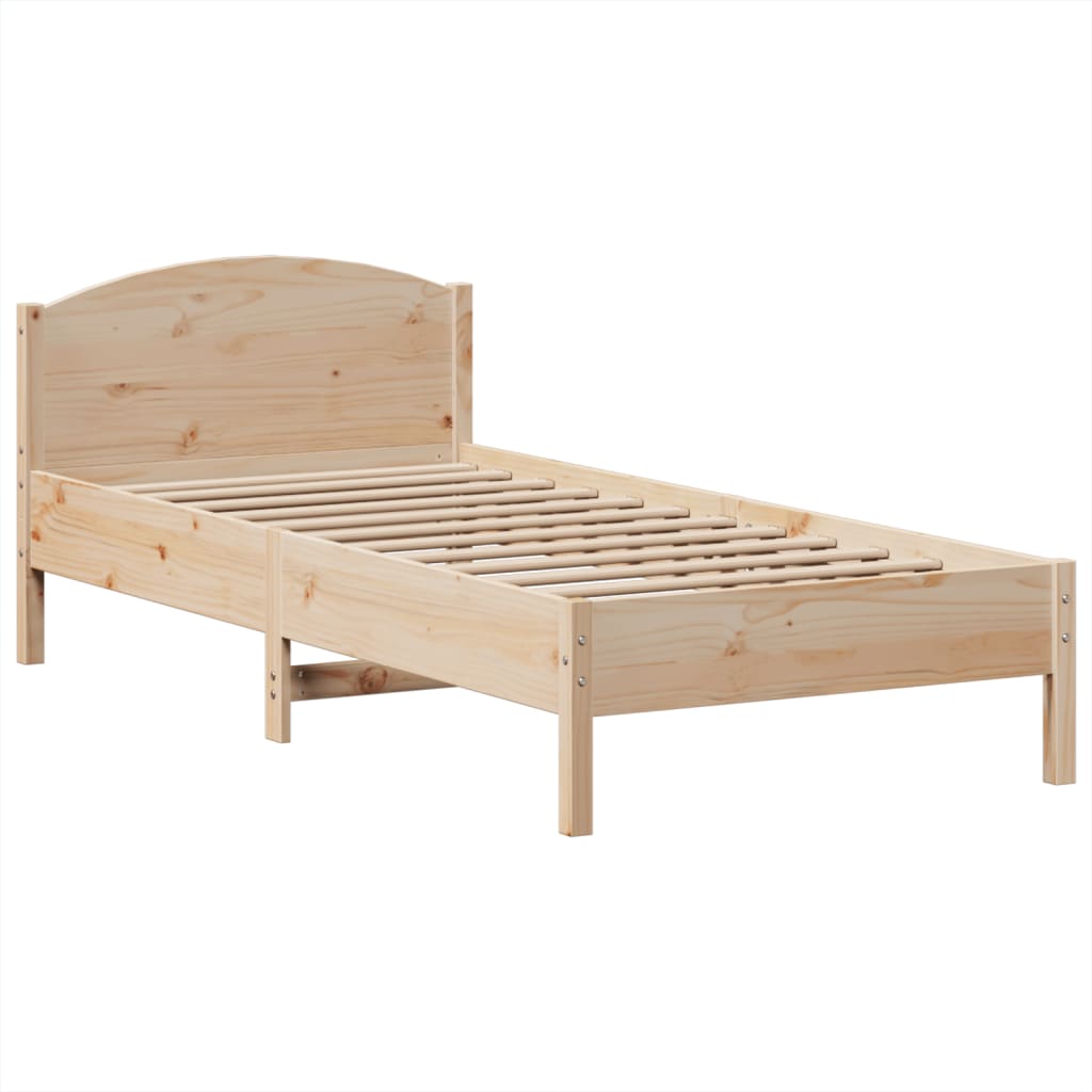 vidaXL Cama con estantería sin colchón madera maciza de pino 100x200cm