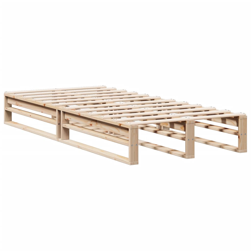 vidaXL Cama con estantería sin colchón madera maciza de pino 100x200cm