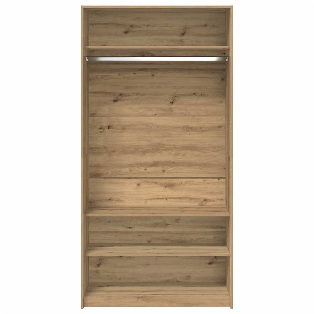 vidaXL Armario de madera de ingeniería roble artesanal 100x50x200 cm