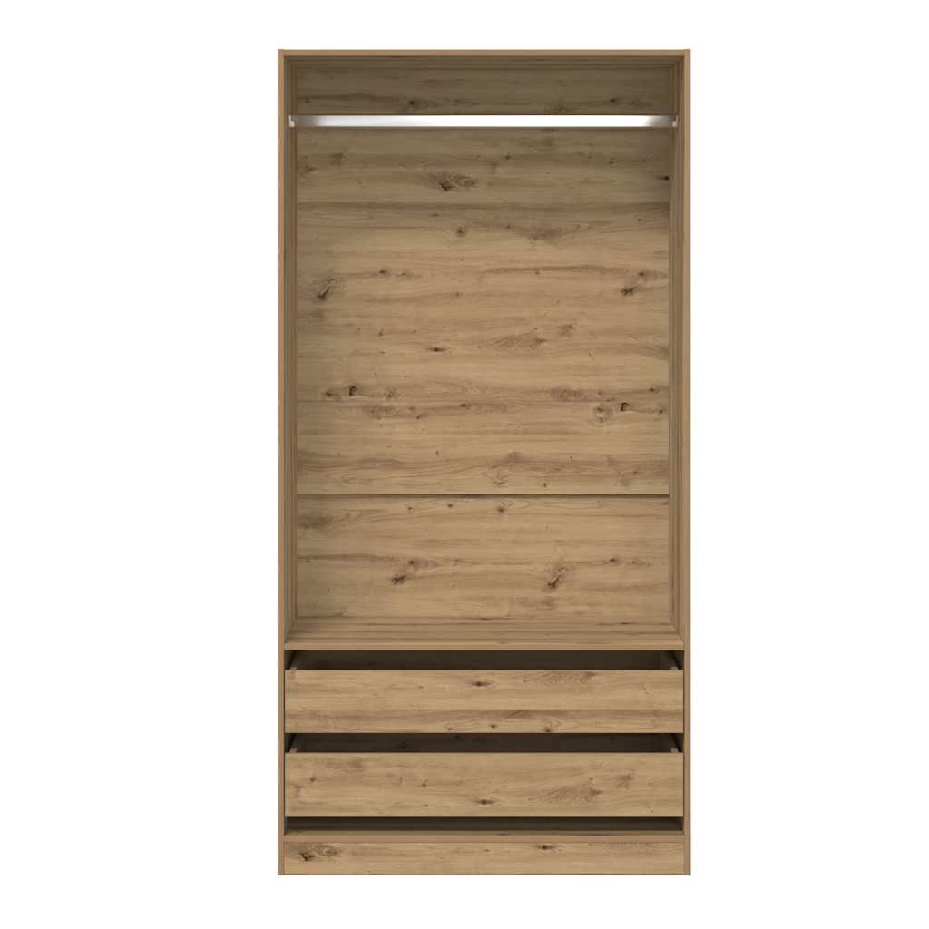 vidaXL Armario de madera de ingeniería roble artesanal 100x50x200 cm