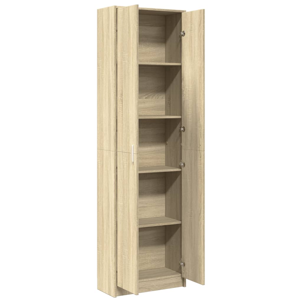 vidaXL Armario de pasillo madera ingeniería roble Sonoma 55x25x189 cm